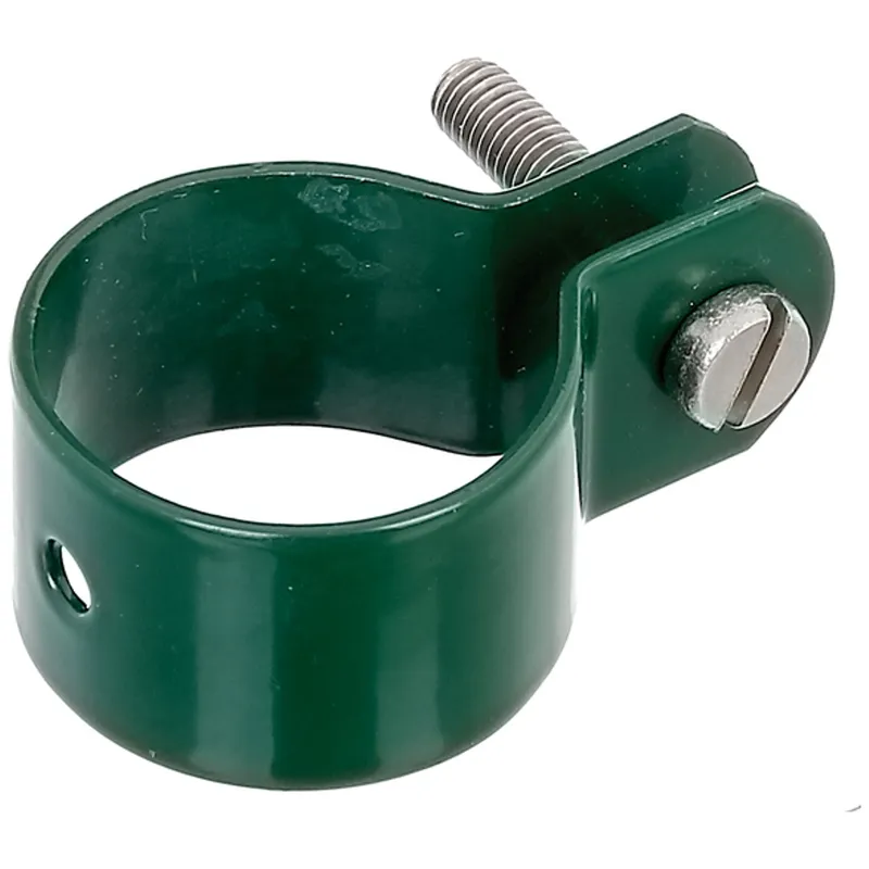 Alberts ALBERTS Schelle, Befest.v.Streben an Pfosten, verzinkt, grün Kst.b., Ø34mm, Breite22mm – Produktbild 1 von 1