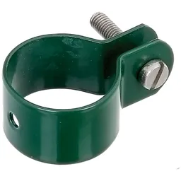 Alberts ALBERTS Schelle, Befest.v.Streben an Pfosten, verzinkt, grün Kst.b., Ø34mm, Breite22mm – Produktbild 1 von 1