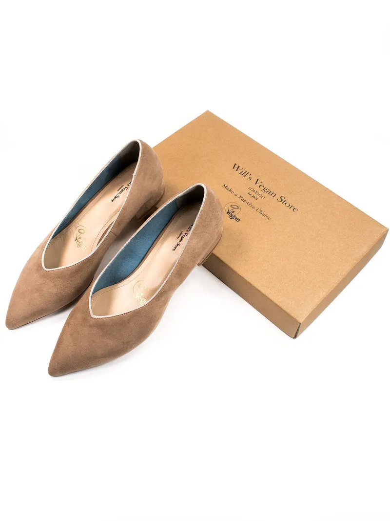 Will's Vegan Store Will's Vegan Store Damen vegan Ballerinas Point Hellbraun, Hellbraun, – Produktbild 2 von 2