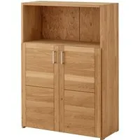 TPT Regalschrank "buxing selet" mit 2 kurz Tür B 80 x T 33 x H 112 cm, Rahmenfront, Wildeiche – Produktbild 1 von 1