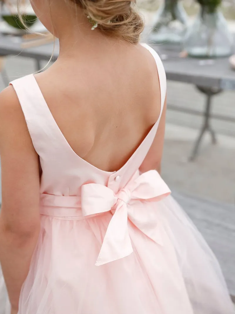 Vertbaudet Festliches Mädchenkleid, Zartrosa, – Produktbild 2 von 4