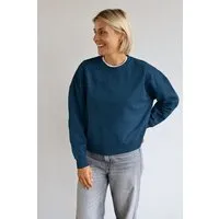 Kultgut Kultgut Goodness Sweater 100% Bio-Baumwolle - Ein schöner Allrounder im Boxistyle, Petrol, – Produktbild 1 von 1