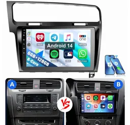 ESSGOO Für Golf 7 2013-2017 6+128GB 8-Kern NAVI Carplay QLED Autoradio (RDS, Digitalradio (DAB), FM, AM, Apple Carplay Android Auto 4G LTE ASP SWC BT GPS) – Produktbild 1 von 1