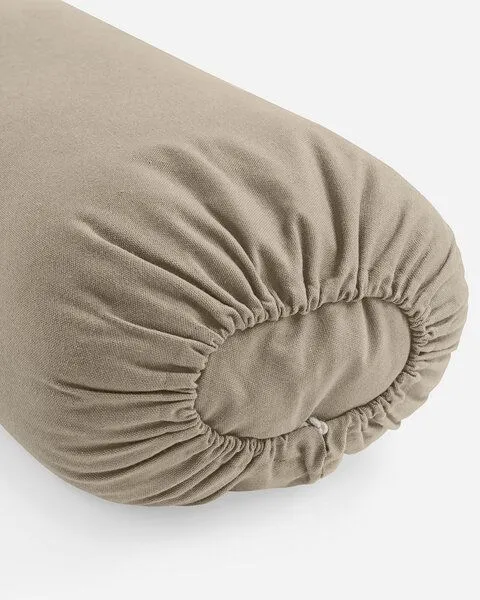 Lotuscrafts Lotuscrafts BIO Großer Yoga Bolster RESTORATIVE L mit weicher Kapokwolle gefüllt, Light taupe, – Produktbild 2 von 4