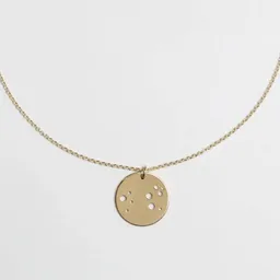 BELLYBIRD Jewellery BELLYBIRD Jewellery Sternzeichen Kette, Anhänger 14mm, Silber/ Silber vergoldet – Produktbild 1 von 1