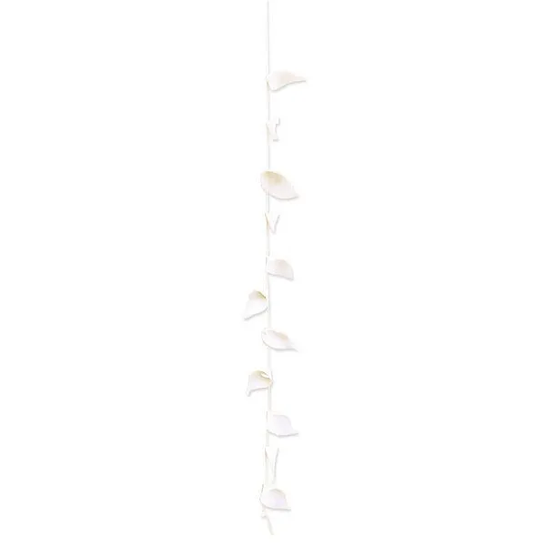 Sundara Sundara Deko-Girlande "LEAVES" aus handgeschöpftem Baumwollpapier, Weiss, – Produktbild 1 von 1