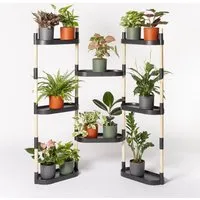 CitySens CitySens Blumenregal mit 8 Ablagen, Schwarz, – Produktbild 1 von 1