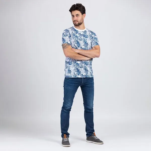 Lexi&Bö Lexi&Bö Koralle – T-Shirt für Herren mit Korallen-Allover-Print, Mehrfarbig, – Produktbild 3 von 4