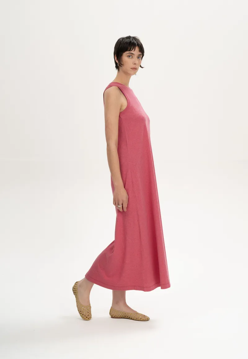 MELA MELA Damen vegan Maxikleid Mahika Blossom Melange, Rosa, – Produktbild 1 von 2