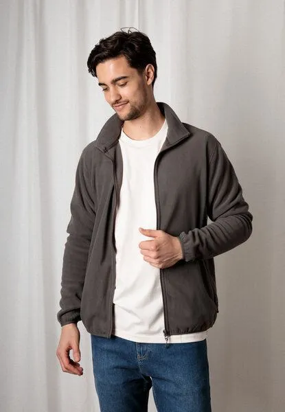 TORLAND TORLAND Herren Basic Fleecejacke ZEDAN, Grau (charcoal grey), – Produktbild 2 von 4
