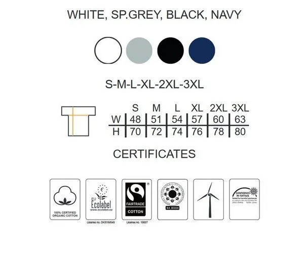 Neutral Neutral® Herren Unisex T-Shirt V-Neck Bio Baumwolle, Schwarz, – Produktbild 1 von 5