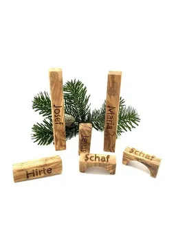 Olivenholz erleben Olivenholz erleben Weihnachtskrippe "MODERN LIFE" aus Olivenholz – Produktbild 1 von 1