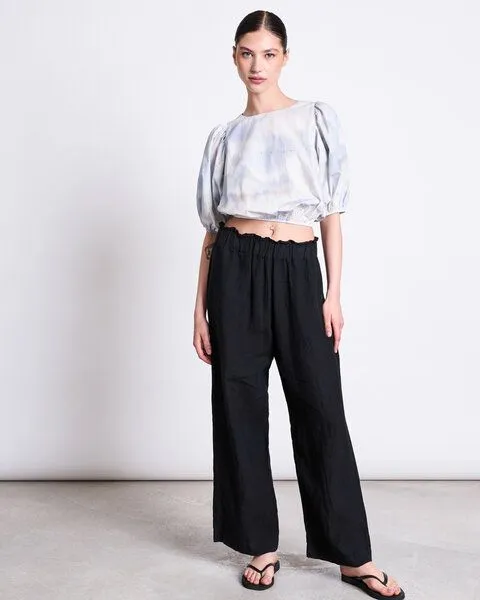 JAN N JUNE JAN N JUNE Leinenhose BEVEREN, Schwarz, – Produktbild 1 von 4