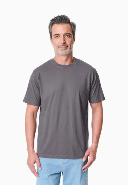 ORGANICATION ORGANICATION TAYLANN | Basic T-Shirt aus Bio-Baumwolle, Shadow, – Produktbild 1 von 4