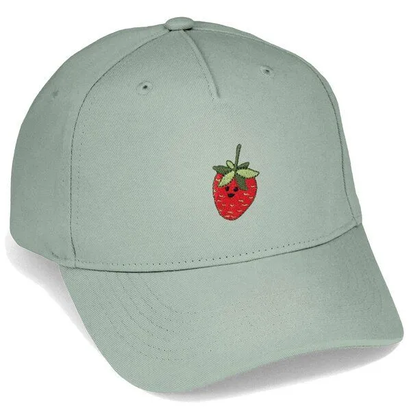 LIGARTI Bestickte Cap – Erdbeere – LIGARTI Tiermanufaktur, Mintgrun, – Produktbild 1 von 4