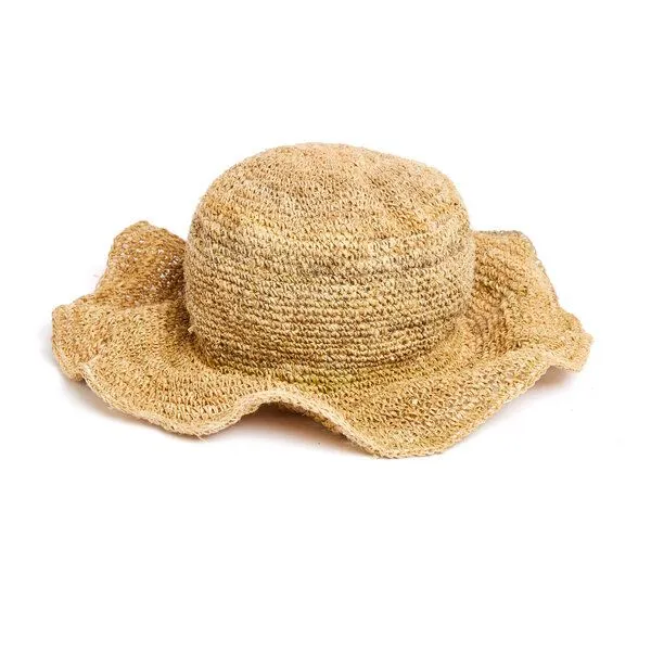 short'n'pietz short'n'pietz gehäkelter Sommerhut aus reinen Hanffasern, Beige, – Produktbild 4 von 6