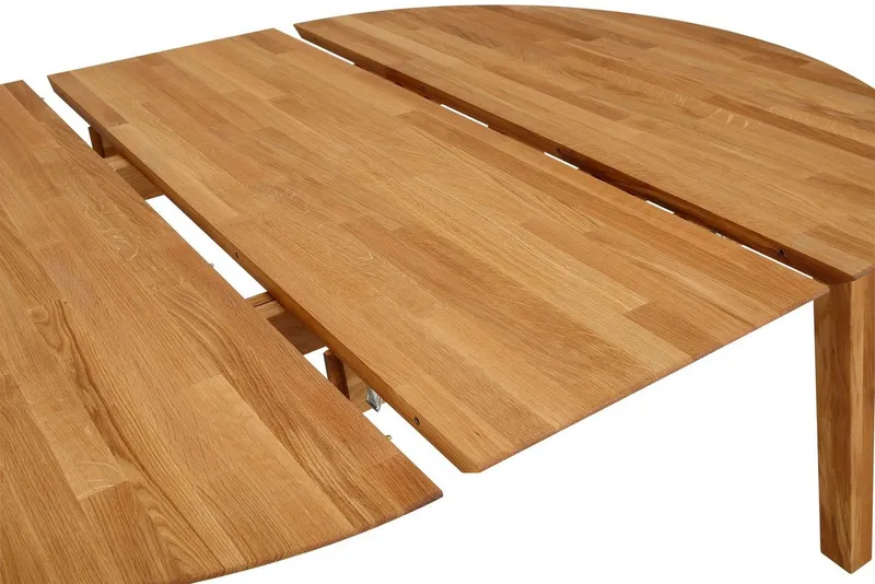 Home affaire Esstisch Time Massivholz FSC Holztisch, Durchmesser 120 cm, mit Auszugsfunktion, Küchentisch, Bestseller, Beige, – Produktbild 4 von 5
