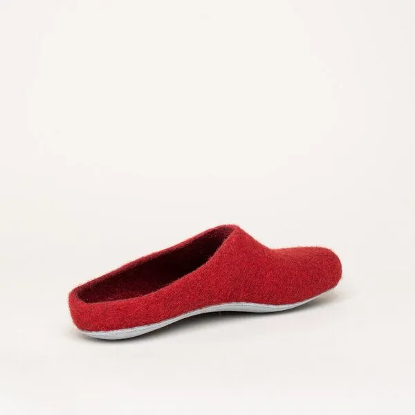 Magicfelt Magicfelt Filz-Hausschuh AP 701 aus 100% Merino-Wolle Pantoffeln für Damen & Herren mit Ledersohle, Mittel-rot, – Produktbild 4 von 4
