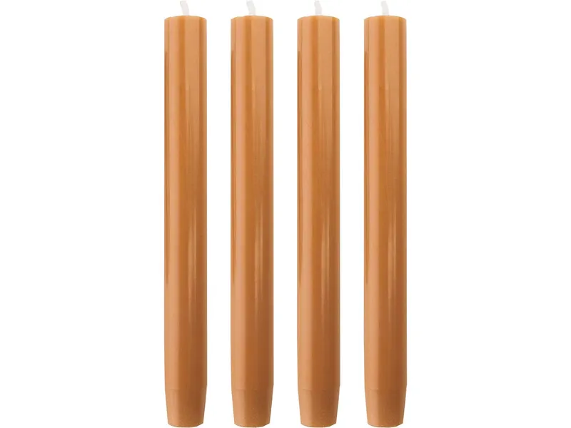 Tranquillo Handgearbeitete Stabkerzen GLUMI orange 4er-Set, 20 cm - orange – Produktbild 2 von 5