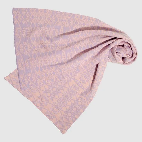 LANARTO slow fashion LANARTO slow fashion Schal Muster 'Fusion' zweifarbig gestrickt aus mulesingfreier Merinowolle, Rosa, – Produktbild 1 von 3