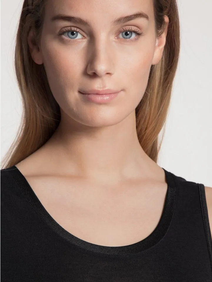 CALIDA CALIDA Tanktop True Confidence Rundhals, atmungsaktiv, wärmend, elastisch, Feinripp-Qualität, Schwarz, – Produktbild 5 von 5