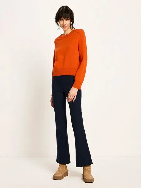 LANIUS LANIUS Cropped Pullover (GOTS), Orange, – Produktbild 2 von 4