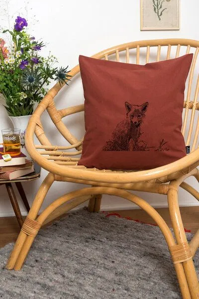 Hirschkind Hirschkind Bio-Kissenbezug 'Junger Fuchs' foxy 40*40 – Produktbild 2 von 2