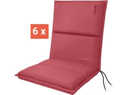 Doppler doppler Auflage "CITY" für Niederlehner, 6er-Pack, 100x48x6 cm, Polyester, himbeer – Produktbild 1 von 1