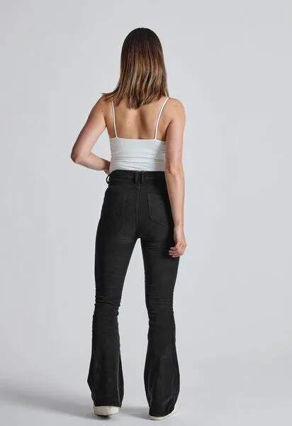 Flax and Loom Flax and Loom Cord Schlaghose Skinny Fit Modell: Mavis, Black, – Produktbild 4 von 6