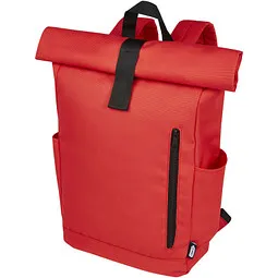 Unbranded rPET Roll-Top Rucksack Byron, rot, Rot, – Produktbild 1 von 1