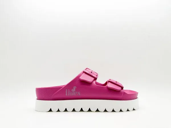 thies Vegane Ecofoam Plateau Sandale von thies ® aus recyceltem EVA, Orchid pink (fuchsia), – Produktbild 2 von 4