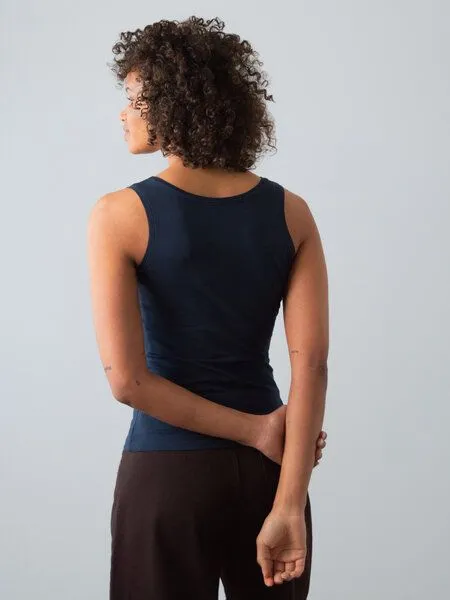 Honest Basics Honest Basics Stretch-Tank-Top, Marine, – Produktbild 4 von 4