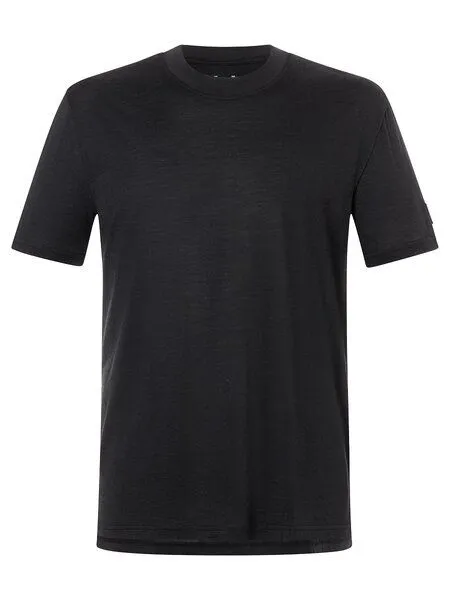 Super.Natural Super.Natural T-Shirt Casual Rib Bio J Tee für Herren, Merino, Jet black, – Produktbild 2 von 4