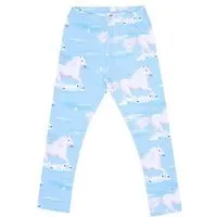 Walkiddy Kinder Leggings GOTS zertifiziert – 95% Bio-Baumwolle, Hellblau mit Wolkenmuster, weich & bequem | Walkiddy – Produktbild 1 von 1