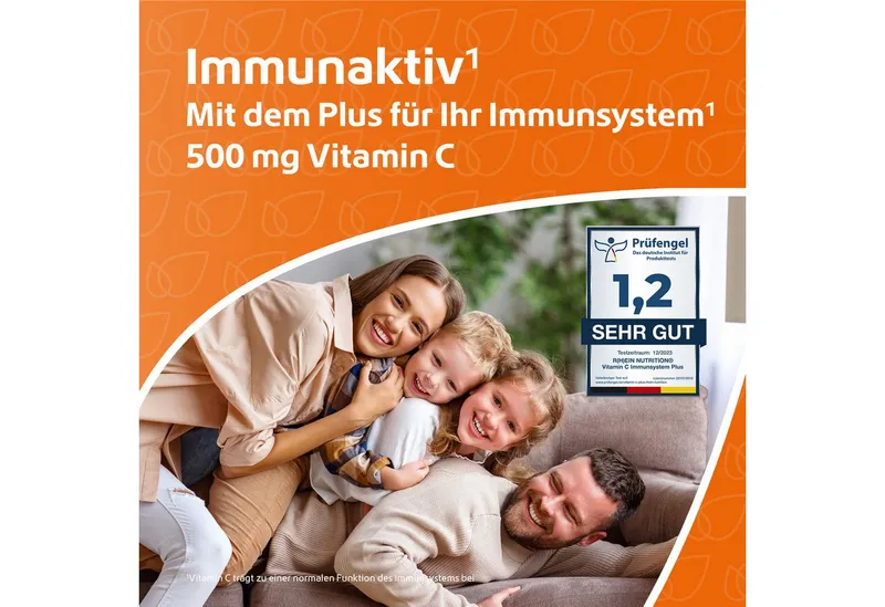 R(h)ein Nutrition R(h)ein Nutrition Vitamin C Immunsystem Plus Kapseln, 120 St., 83.4 g – Produktbild 2 von 5