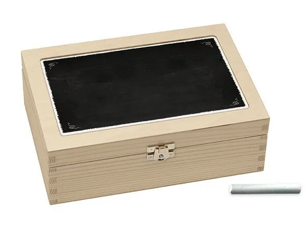 Contento Contento Teebox mit 6 Fächern herausnehmbar mit Kreidetafel – Produktbild 3 von 4