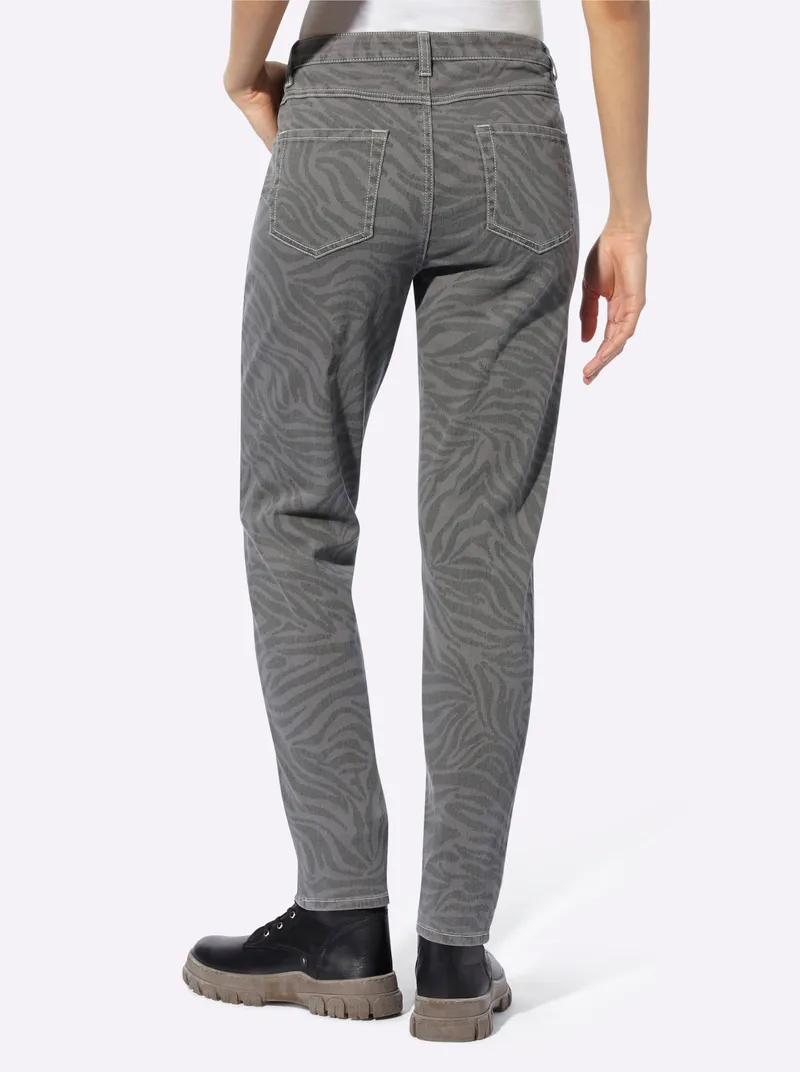 heine Hose, Anthrazit-graphit-bedruckt, – Produktbild 2 von 3