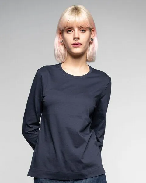Alma & Lovis Alma & Lovis Royal Jersey Langarmshirt aus Organic Cotton | Royal Longsleeve, Blue, – Produktbild 3 von 8