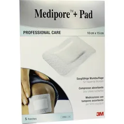 Solventum Germany MEDIPORE+Pad 3M 10x15cm 3569NP Pflaster 5 St Pflaster – Produktbild 1 von 1