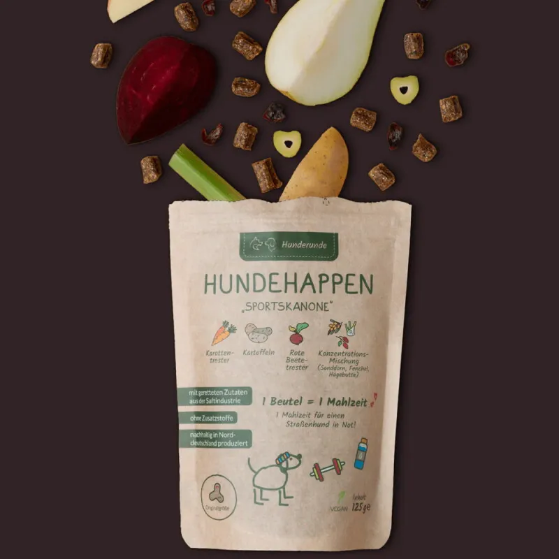 Hunderunde Hunderunde Sportskanone vegane Snacks 375 g – Produktbild 1 von 2