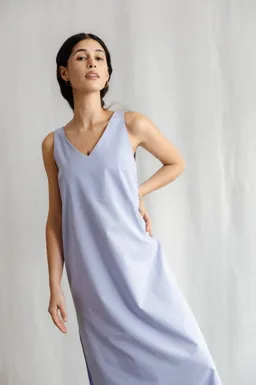 Jyoti - Fair Works Jyoti - Fair Works Damen vegan Midikleid Arohi Lila – Produktbild 1 von 1