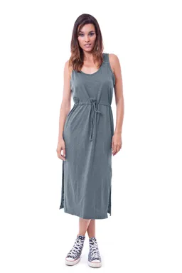 RAVENS VIEW IBIZA RAVENS VIEW IBIZA Damen vegan Kleid Mariona Khaki – Produktbild 1 von 1