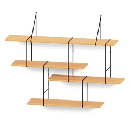 Hausen Hausen Wandregal Link shelf set 1 beech / black – Produktbild 1 von 1