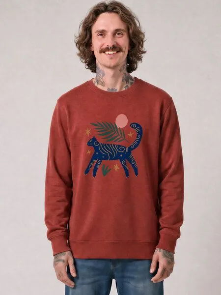 watapparel watapparel Sweatshirt Unisex Love and flex, Earthy red, – Produktbild 2 von 2