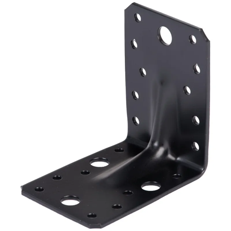 Alberts ALBERTS Schwerlast-Winkelverbinder mit Sicke, verzinkt, schwarz, TxHxB 90x90x65 mm – Produktbild 1 von 1