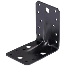 Alberts ALBERTS Schwerlast-Winkelverbinder mit Sicke, verzinkt, schwarz, TxHxB 90x90x65 mm – Produktbild 1 von 1