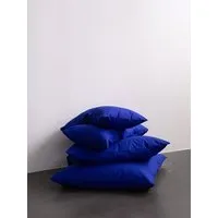 erlich textil erlich textil Fred Kopfkissenbezug aus weicher Bio-Baumwolle, made in Europe, Knallblau, – Produktbild 1 von 3