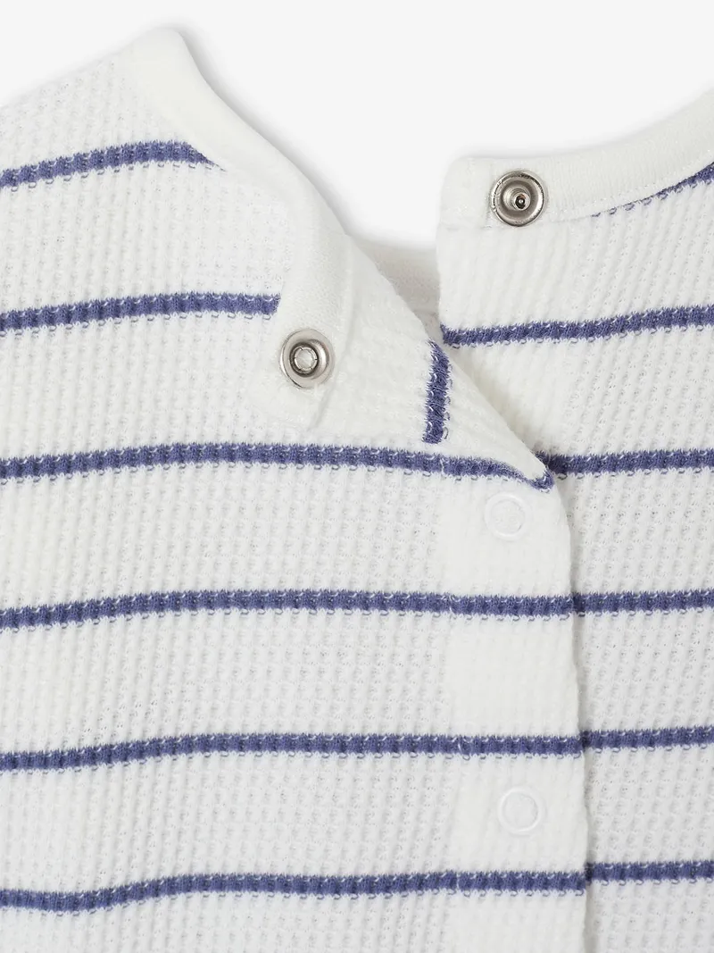 Vertbaudet Baby Shirt aus Waffelpikee, Wollweiß, – Produktbild 3 von 4
