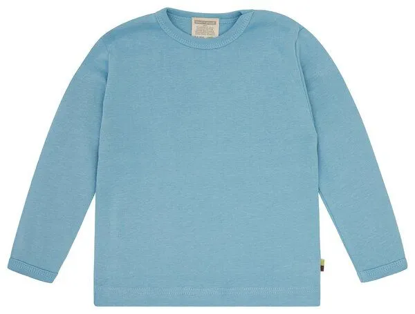 loud + proud loud + proud Babys & Kinder Shirt uni, GOTS-zertifiziert, Air(blau), – Produktbild 1 von 3