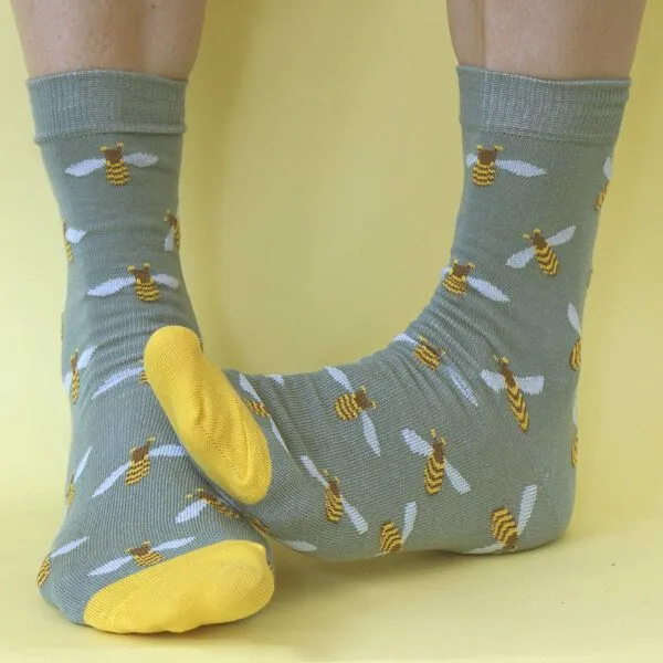 Fräulein Prusselise Fräulein Prusselise Biene Socke blau gelb bunt – Produktbild 1 von 4